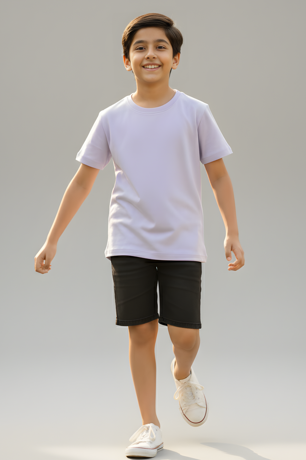 Lavender Kid's Crew Neck T-Shirt