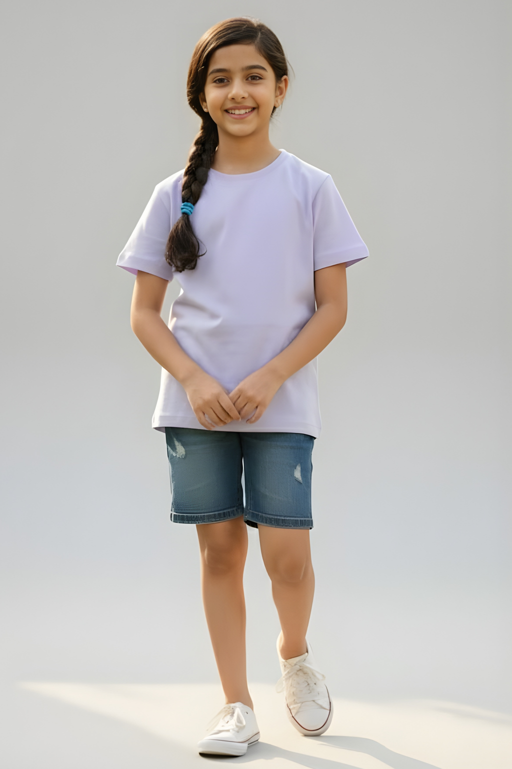 Lavender Kid's Crew Neck T-Shirt