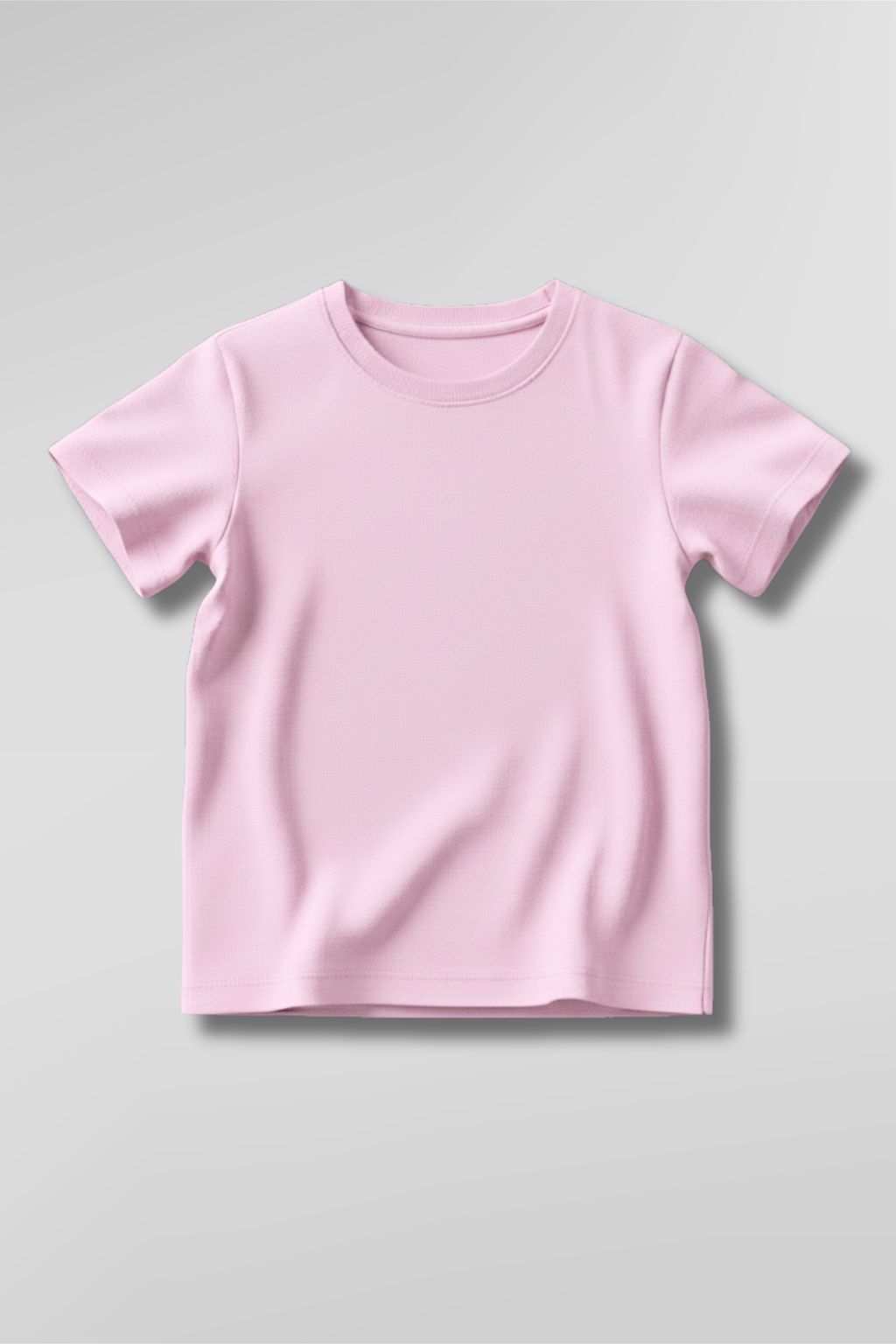 Light Baby Pink Kid's Crew Neck T-Shirt