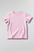 Light Baby Pink Kid's Crew Neck T-Shirt