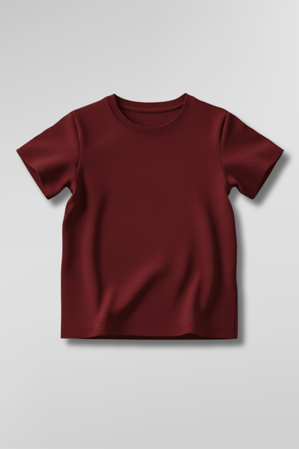 Maroon Kid's Crew Neck T-Shirt