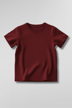 Maroon Kid's Crew Neck T-Shirt