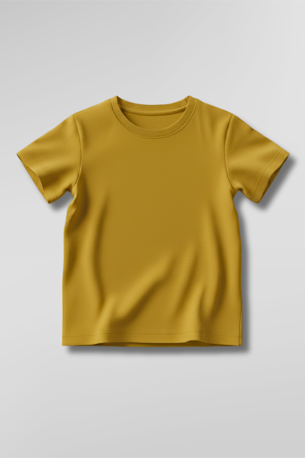 Mustard Yellow Kid's Crew Neck T-Shirt