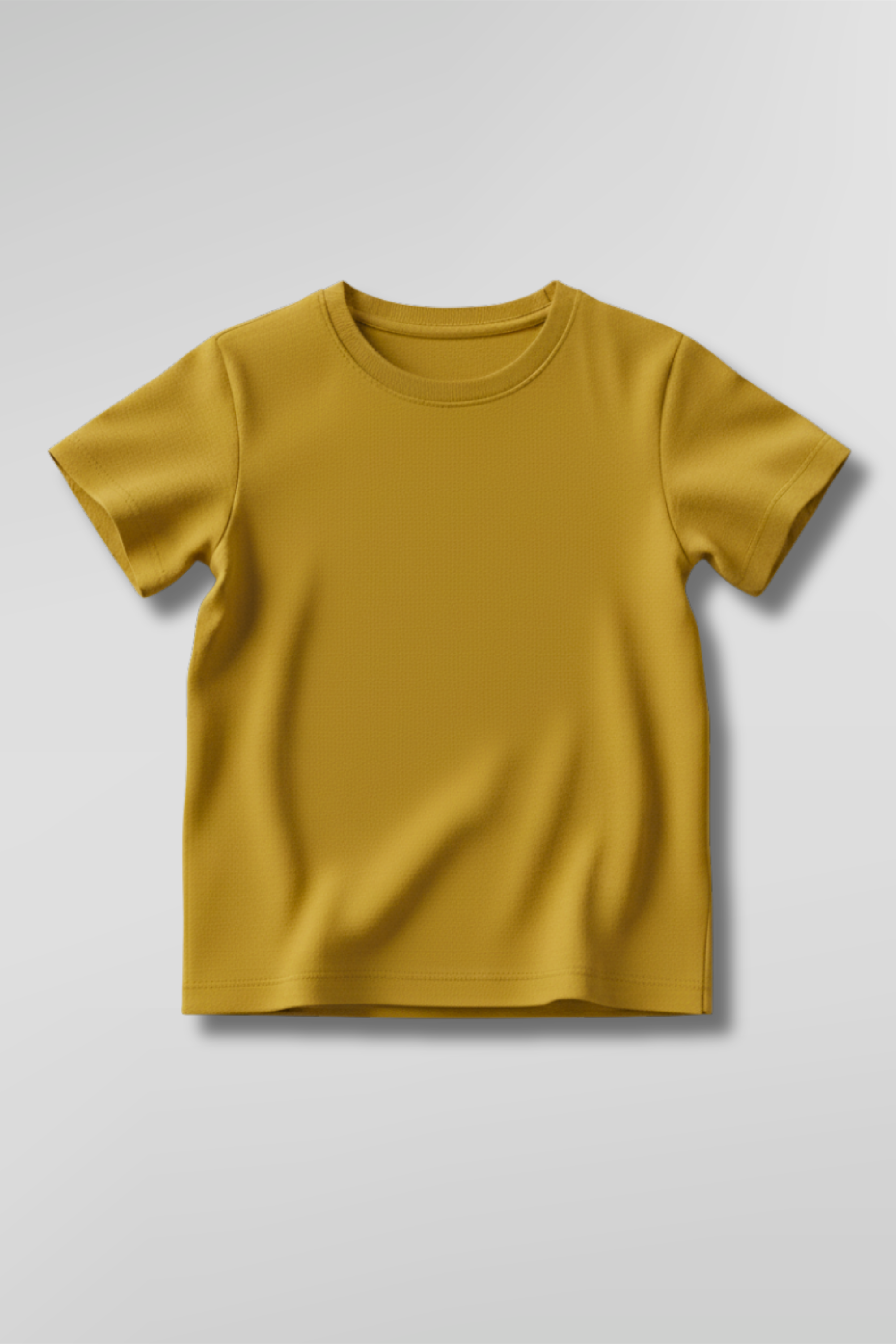 Mustard Yellow Kid's Crew Neck T-Shirt