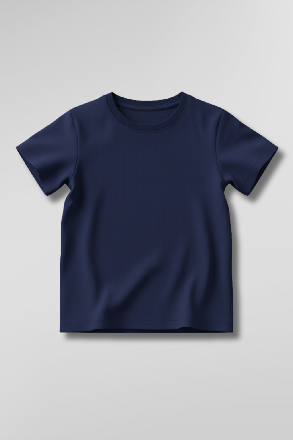 Navy Blue Kid's Crew Neck T-Shirt