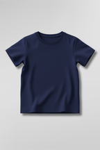 Navy Blue Kid's Crew Neck T-Shirt