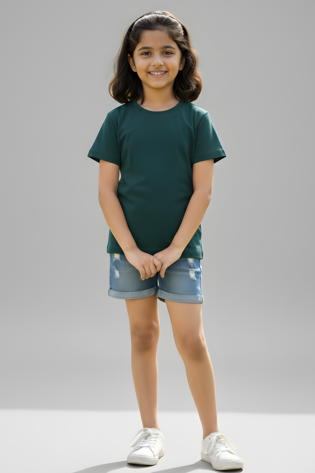 Petrol Blue Kid's Crew Neck T-Shirt