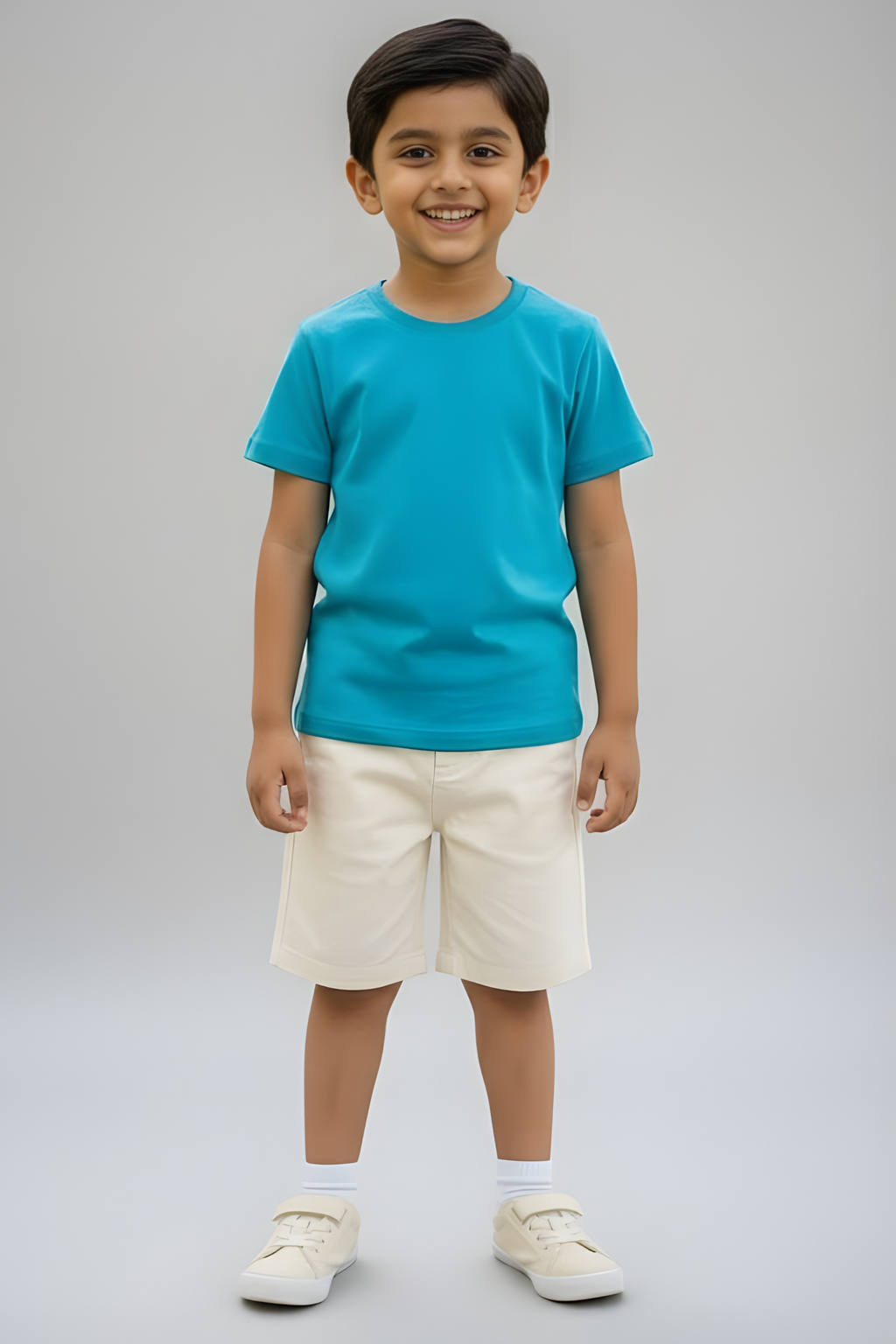 Sky Blue Kid's Crew Neck T-Shirt