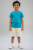 Sky Blue Kid's Crew Neck T-Shirt
