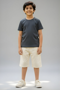 Steel Grey Kid's Crew Neck T-Shirt