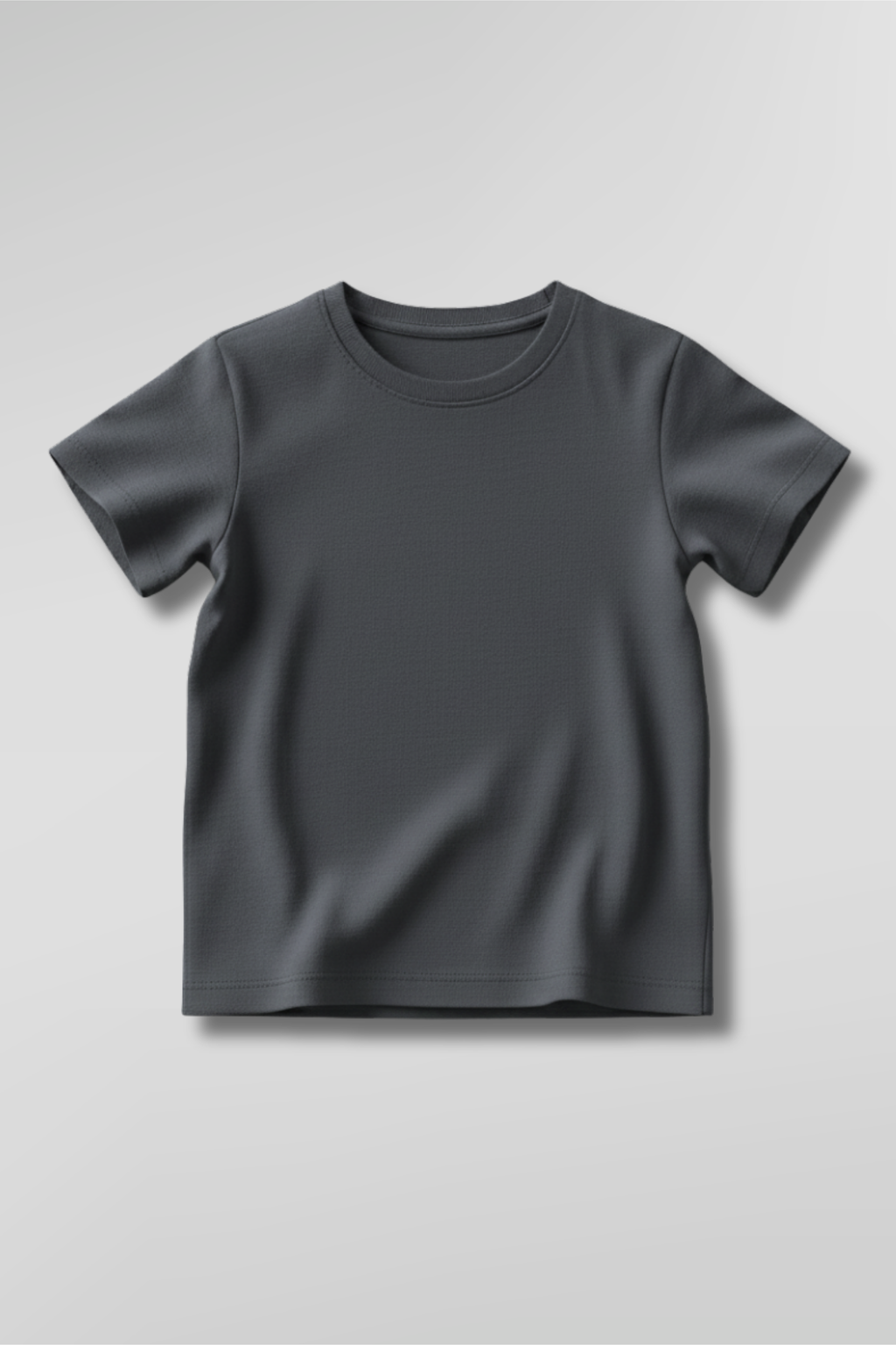 Steel Grey Kid's Crew Neck T-Shirt