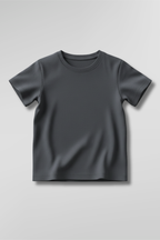 Steel Grey Kid's Crew Neck T-Shirt