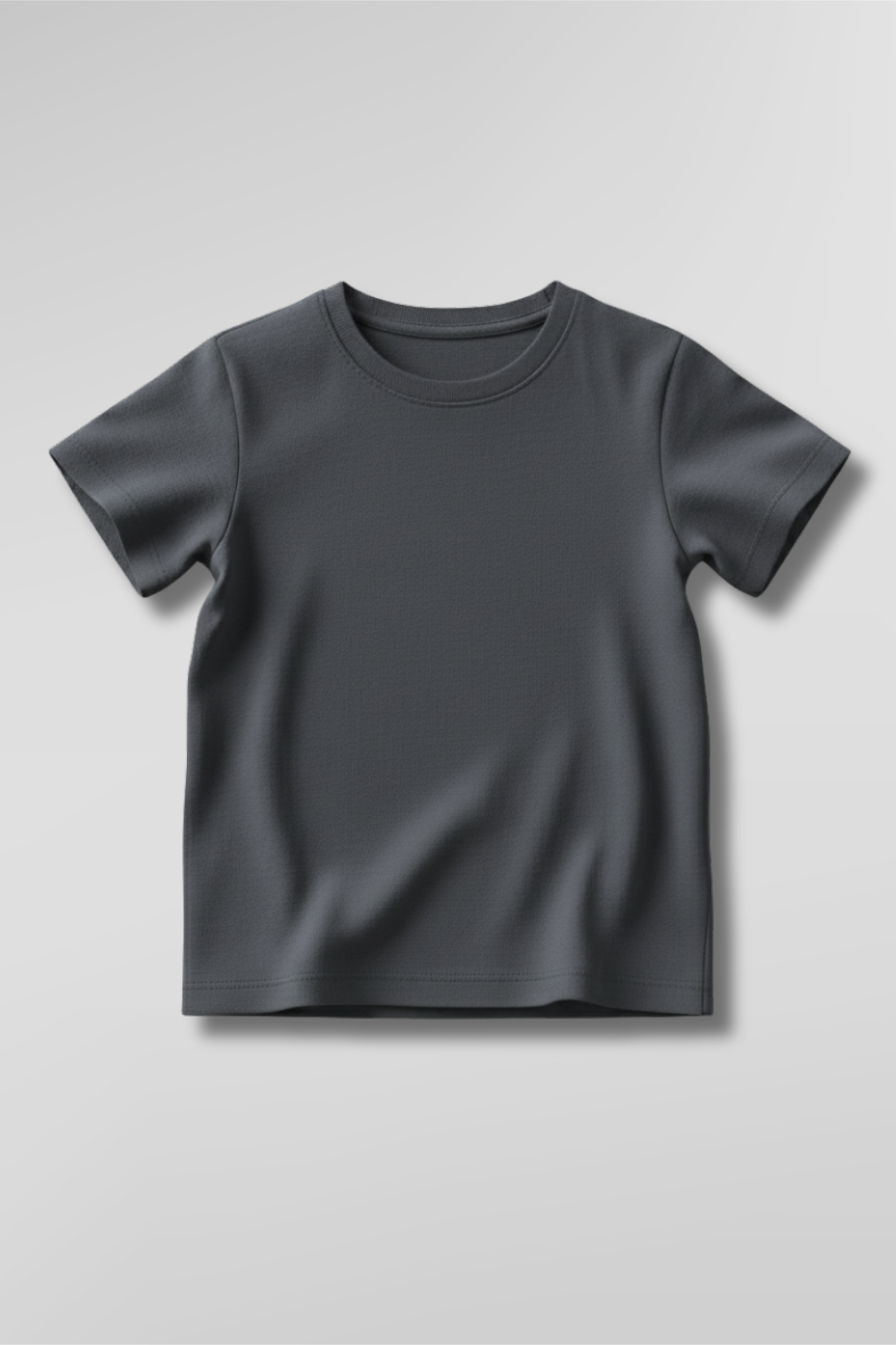 Steel Grey Kid's Crew Neck T-Shirt