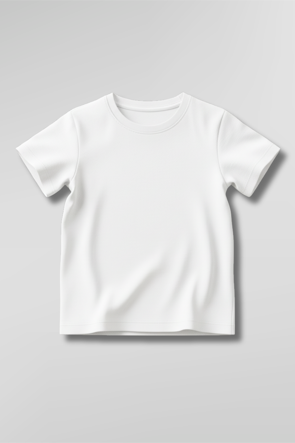 White Kids's Crew Neck T-Shirt