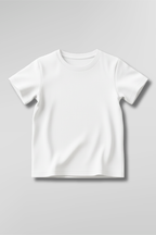 White Kids's Crew Neck T-Shirt