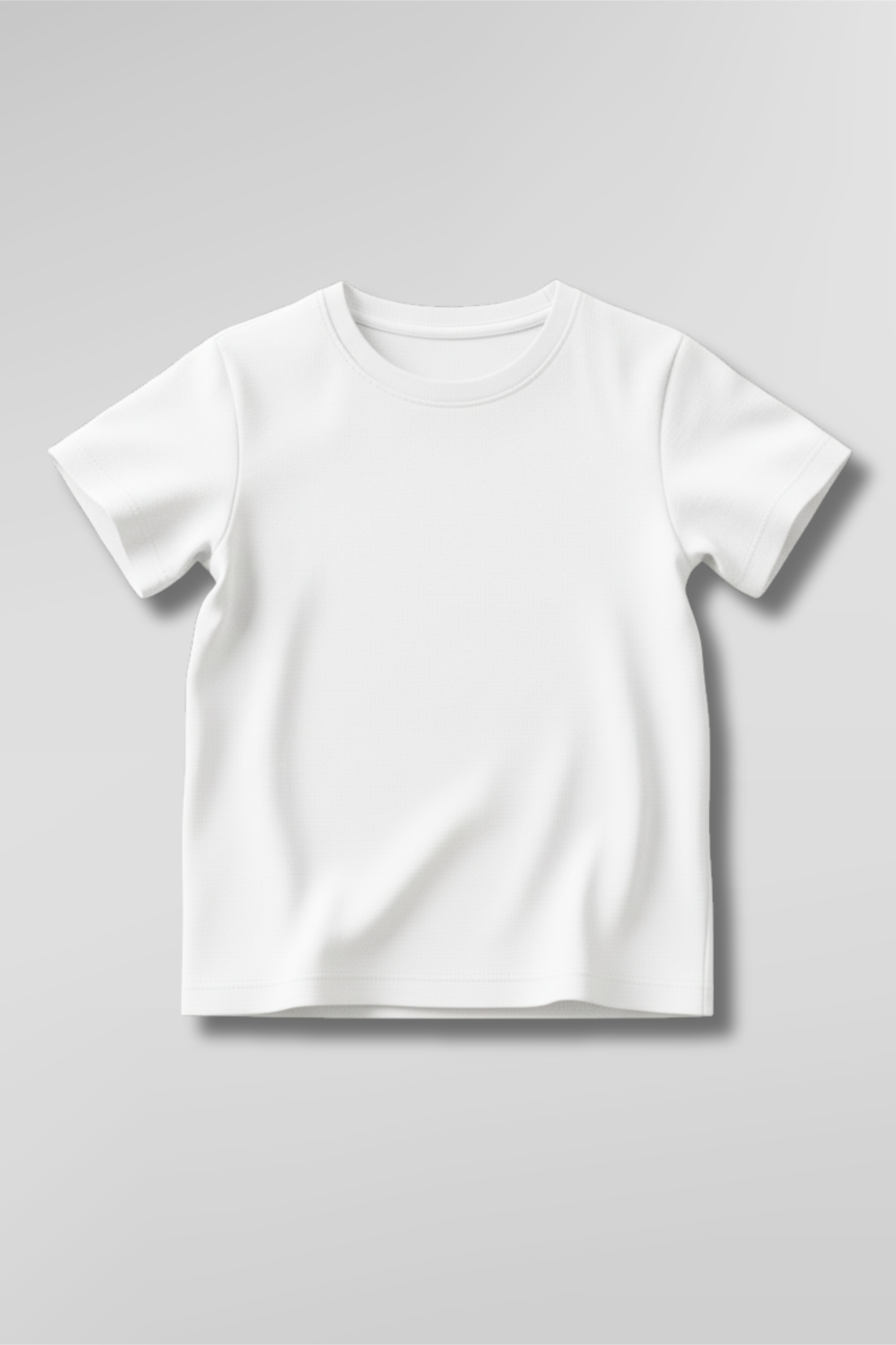 White Kids's Crew Neck T-Shirt