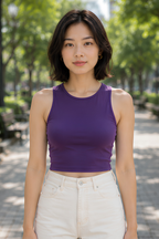 Purple Crop Tank