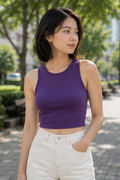 Purple Crop Tank