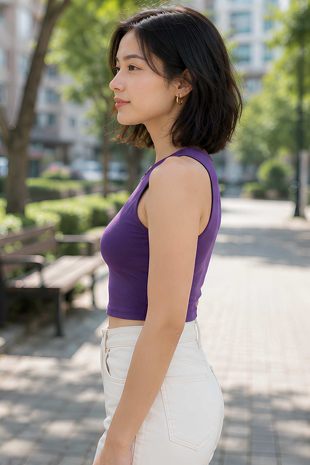 Purple Crop Tank