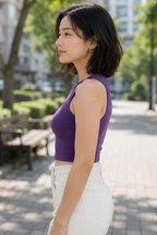 Purple Crop Tank
