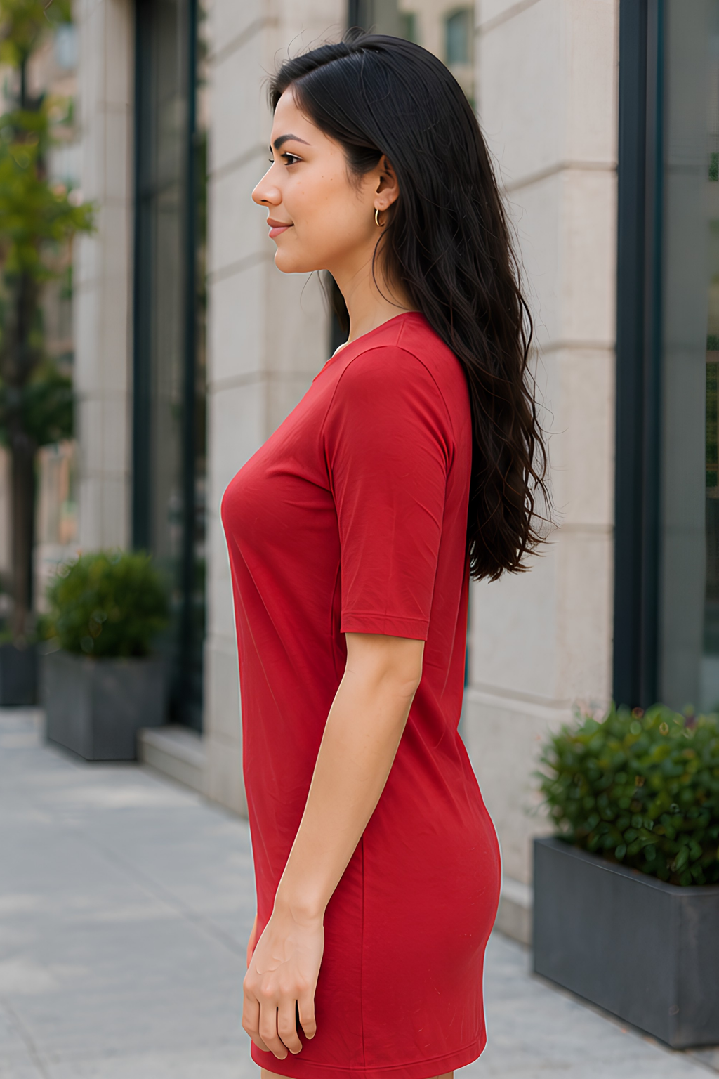 Red T-Shirt Dress