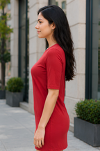 Red T-Shirt Dress