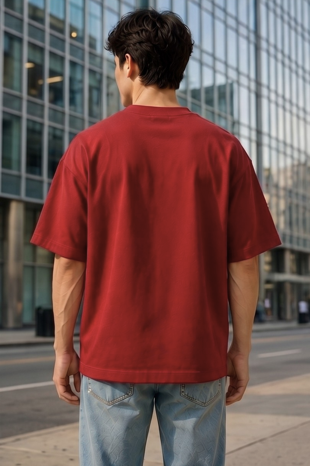 Red Terry Oversized T-Shirt