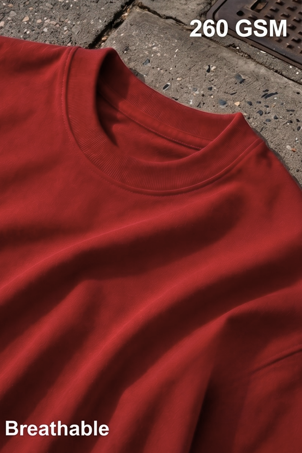 Red Terry Oversized T-Shirt
