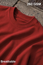 Red Terry Oversized T-Shirt