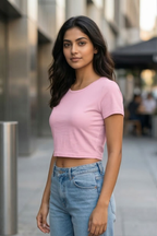 Light Baby Pink Crop Top