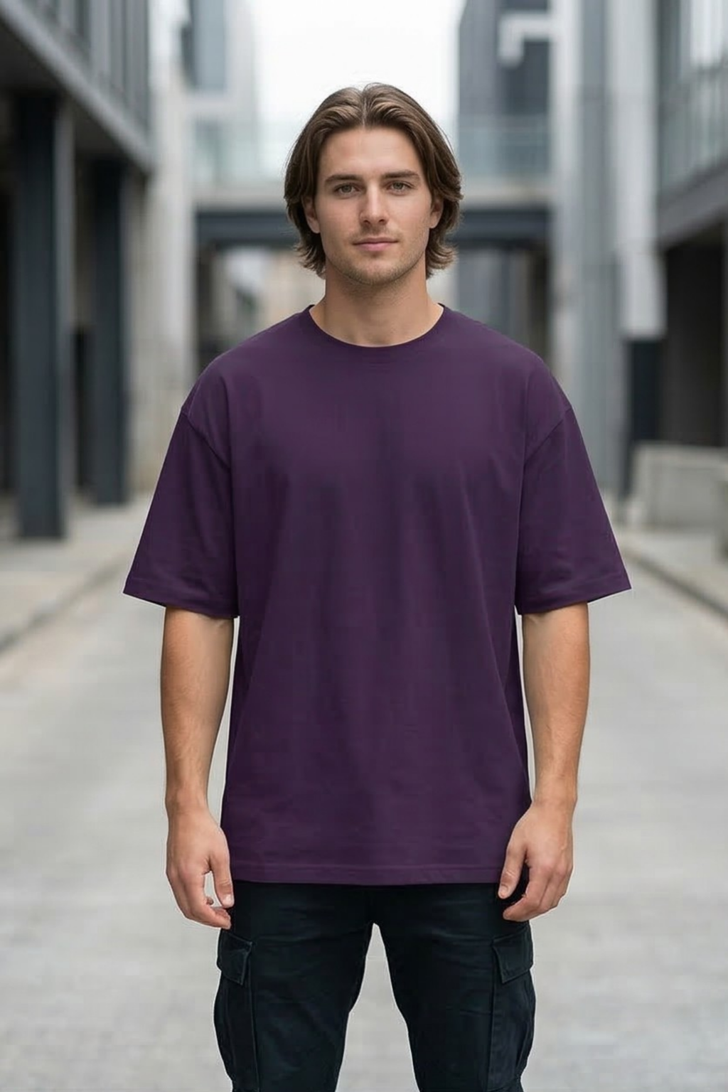 Purple Oversized Classic T-Shirt