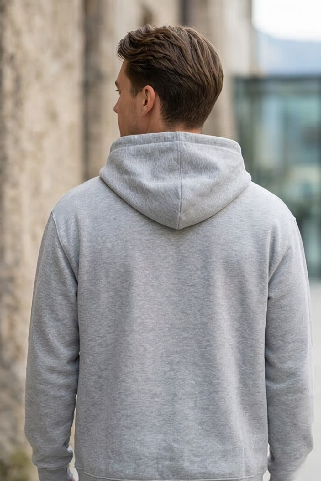Grey Melange Hoodie