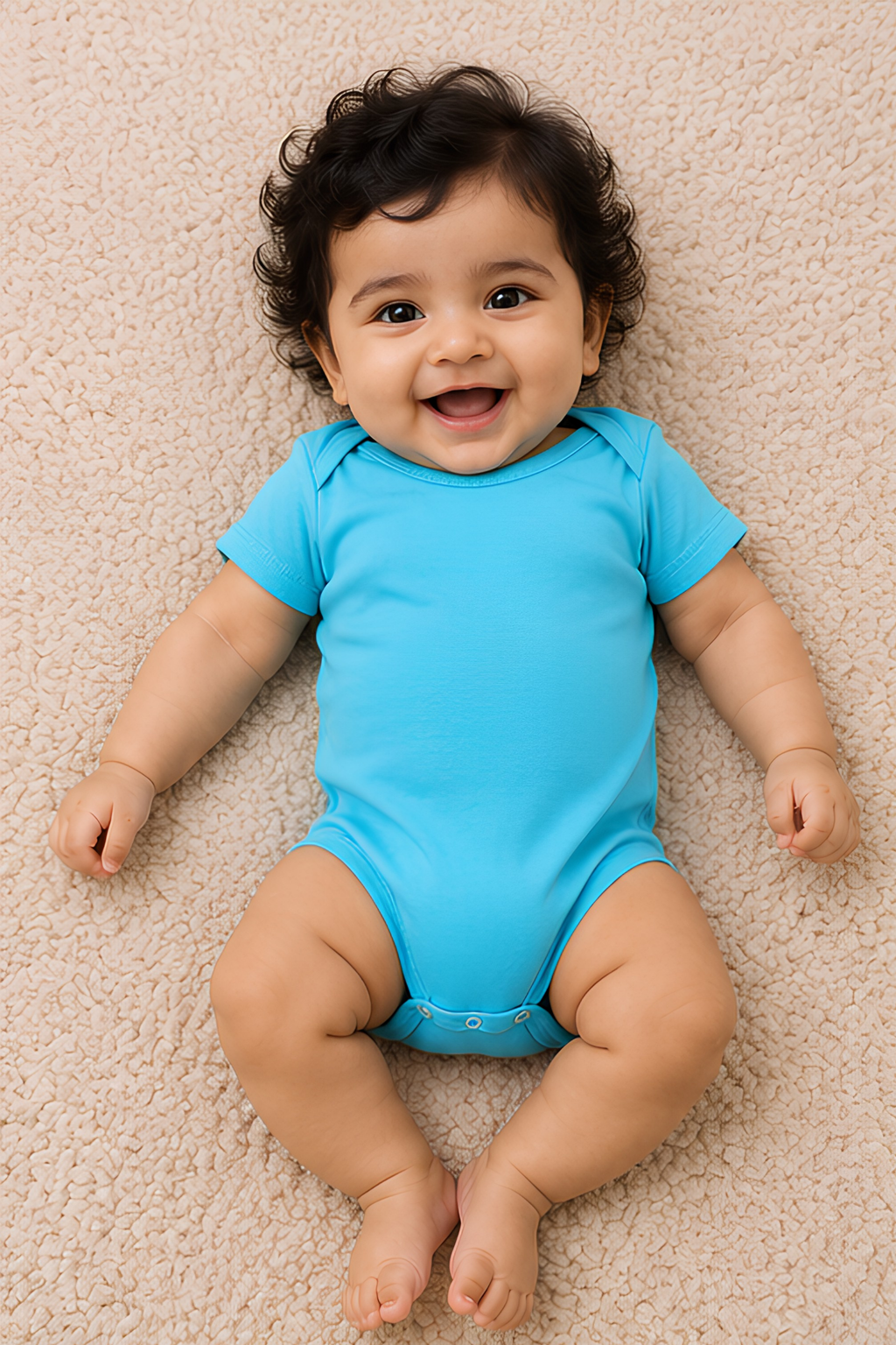 Sky Blue Kids Rompers