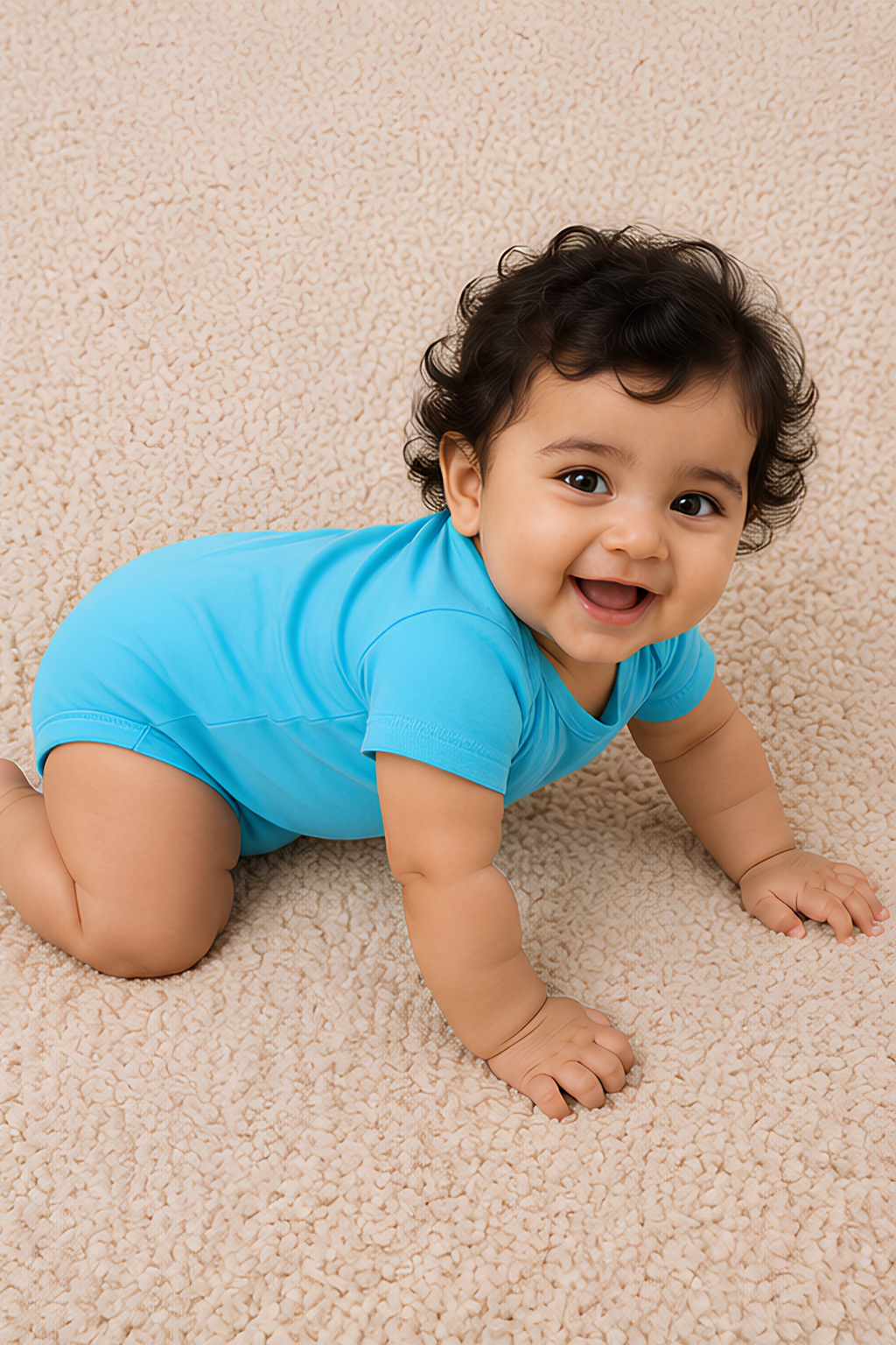 Sky Blue Kids Rompers