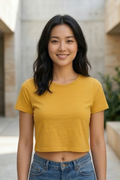 Golden yellow Crop Top
