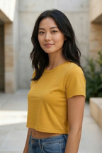 Golden yellow Crop Top