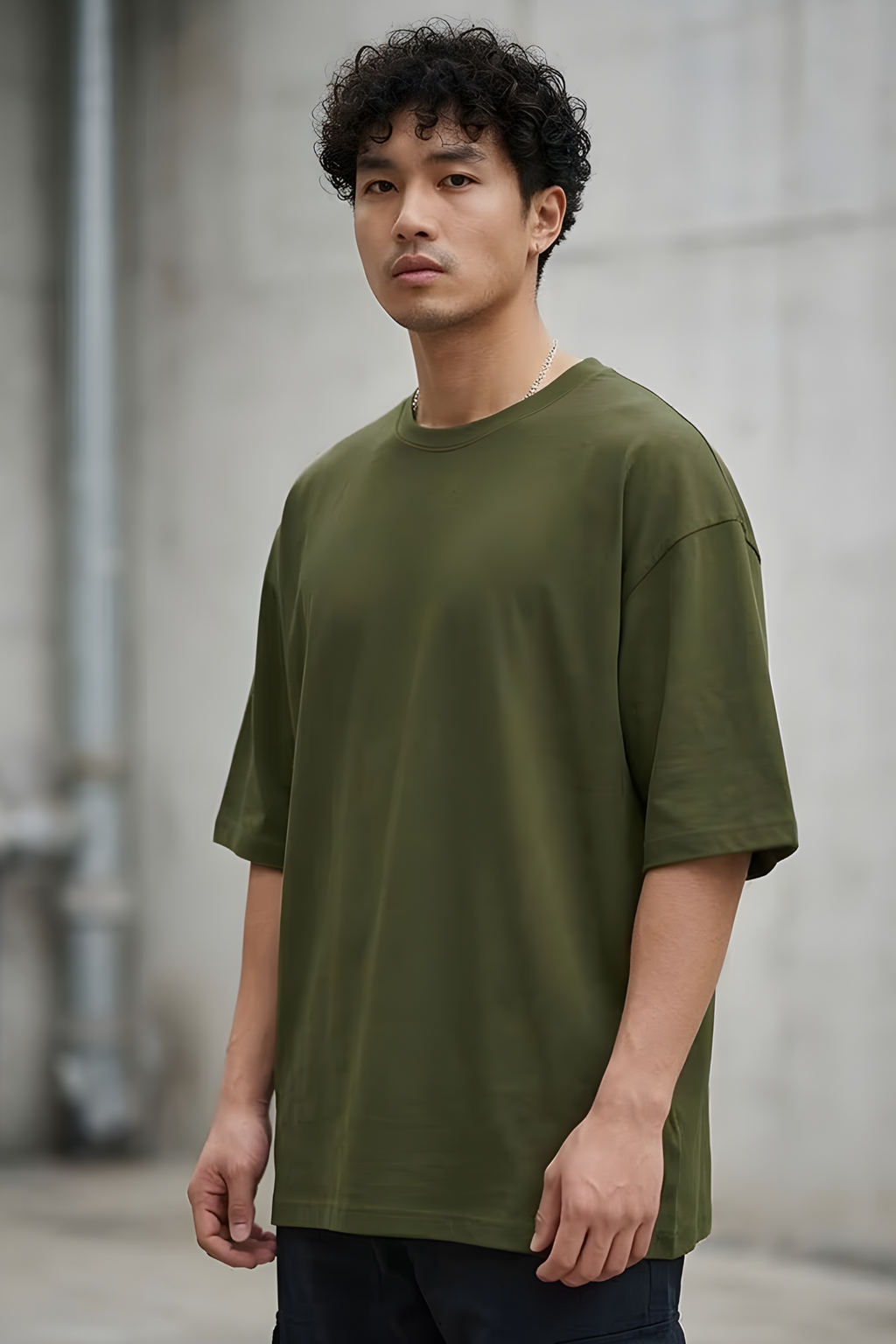Olive Green Oversized Classic T-Shirt