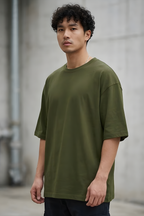 Olive Green Oversized Classic T-Shirt