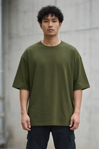 Olive Green Oversized Classic T-Shirt