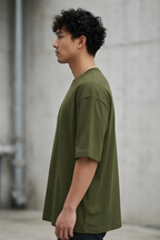 Olive Green Oversized Classic T-Shirt