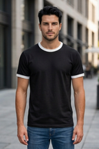 White Black Ringer T-Shirt