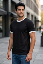 White Black Ringer T-Shirt
