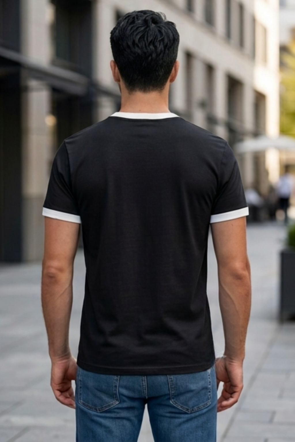 White Black Ringer T-Shirt
