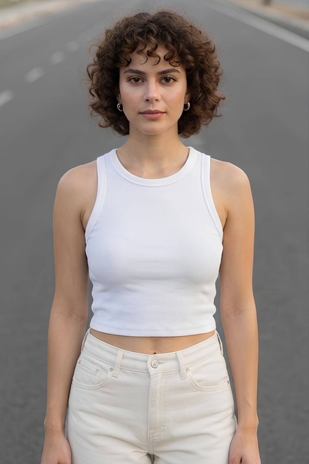 White Crop Tank