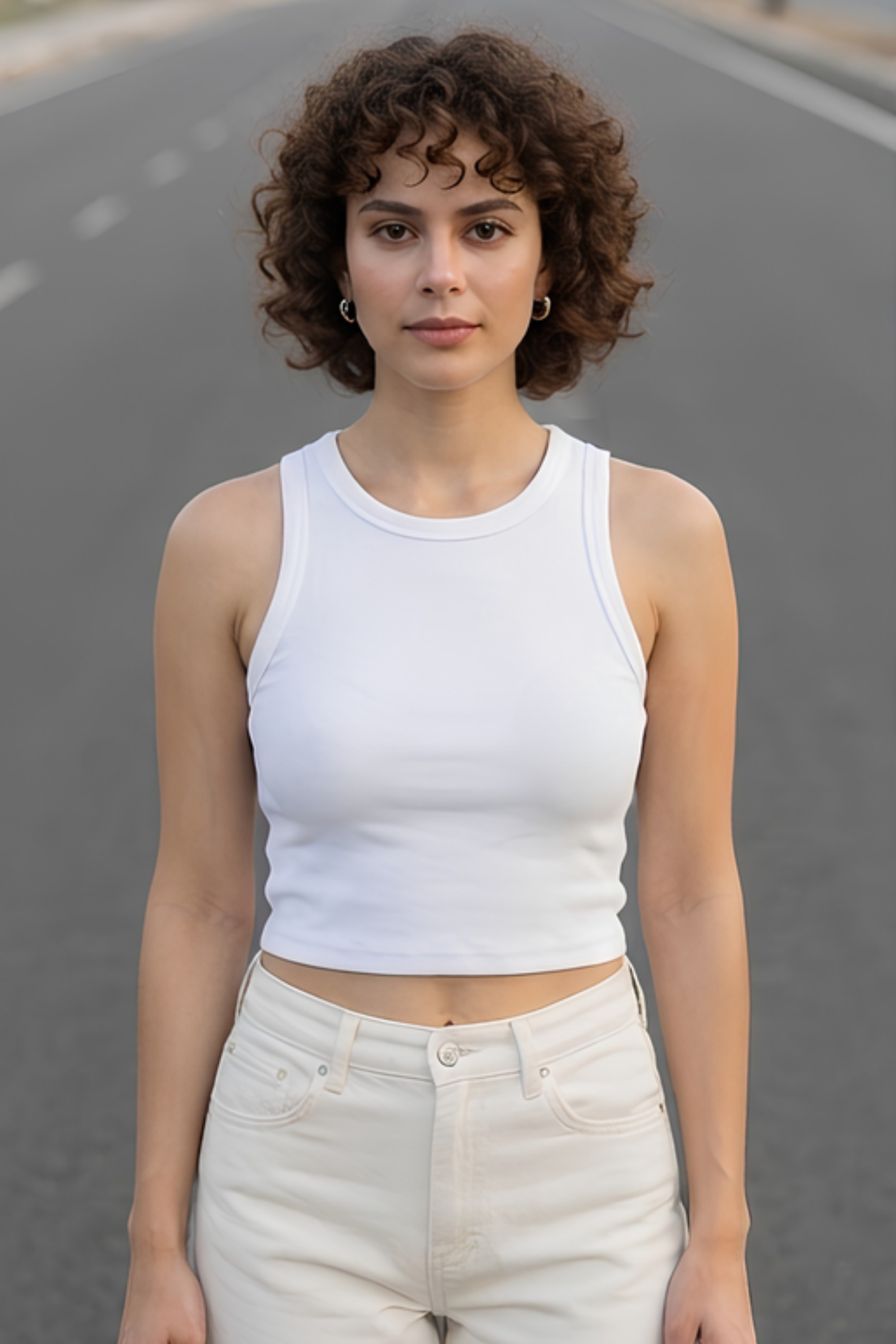 White Crop Tank