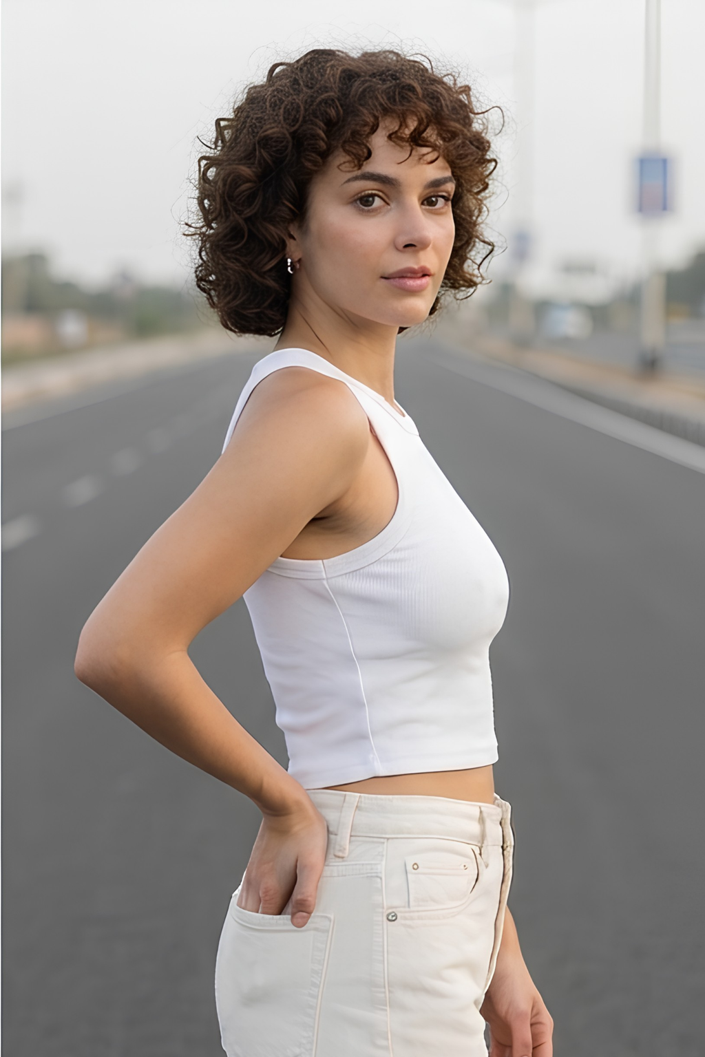 White Crop Tank