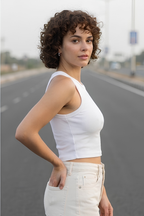 White Crop Tank
