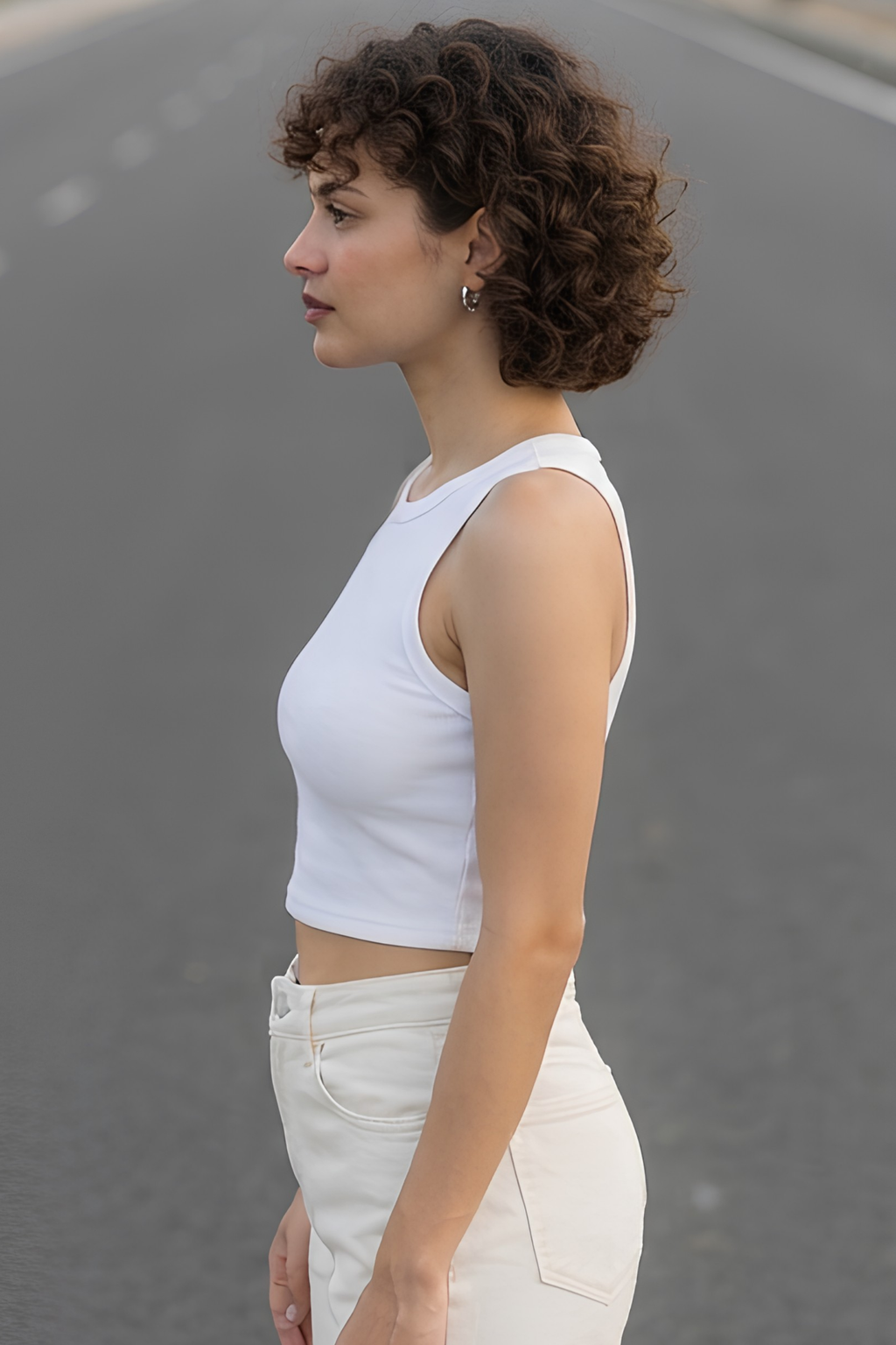White Crop Tank