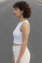 White Crop Tank