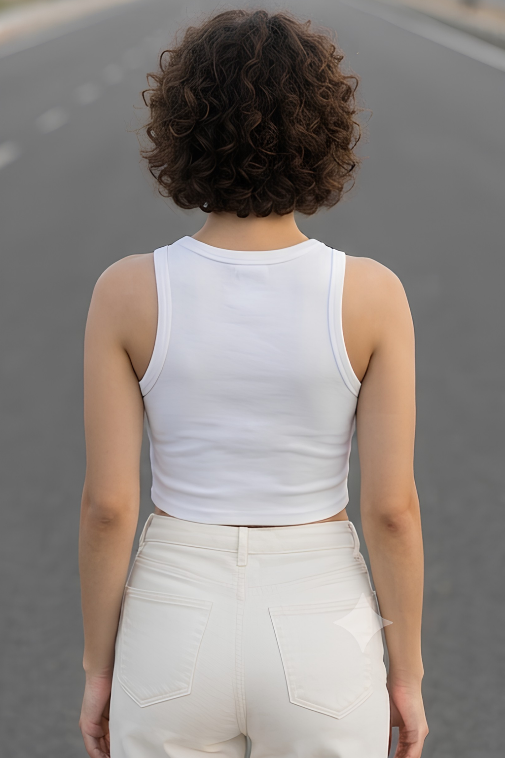 White Crop Tank
